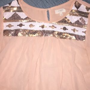Women’s Umgee - Light Pink/Sheer/Sequins - Blouse